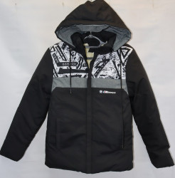 Куртки зимние подростковые на меху (black) оптом 60759831 03-12