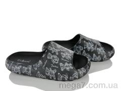 Шлепки, Захар-Gold оптом T2023-10 black піна