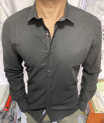 Рубашки мужские БАТАЛ (черный) оптом 90526481 02-7
