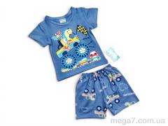 Костюм, Kids-modnik оптом 261920 комплект футболка-шорти т.синьо-т.синій