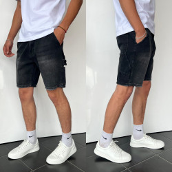 Шорти джинсові чоловічі I8DENIM оптом THREE BLACK 