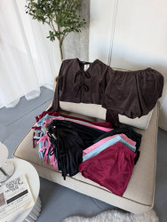 Ночные пижамы женские (шоколад) оптом 74836912 512-59