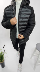Куртки зимние мужские БАТАЛ на флисе (черный) оптом Китай 74013289 06-3
