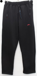 Спортивные штаны мужские БАТАЛ на флисе (black) оптом 75816423 7044-39