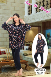 Ночные пижамы женские БАТАЛ оптом 91478502 500-8-2