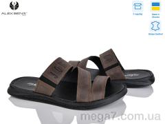 Шлепки, Alex Bens оптом ДЖ36 коричневий