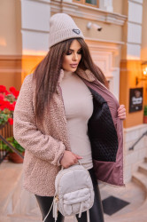 Кофти-полушубок жіночі БАТАЛ оптом BELUZA