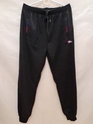 Спортивные штаны мужские БАТАЛ (черный) оптом 38912657 6686-44