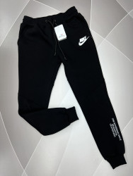 Спортивные штаны мужские на флисе (чорний) оптом 46280915 03-16