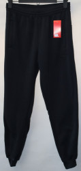 Спортивные штаны мужские на флисе (dark blue) оптом 76418359 307-12