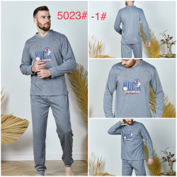 Ночные пижамы мужские с начесом оптом 02491357 5023-1-3