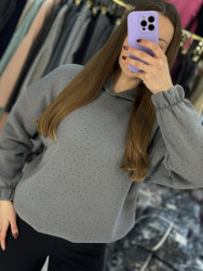 Худи женские на флисе оптом 95427183 1681-31