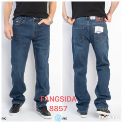 Джинсы мужские на флисе оптом FANGSIDA 74395810 8857-216