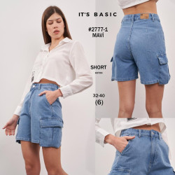 Шорты джинсовые женские ITS BASIC оптом 91047652 2777-1-38