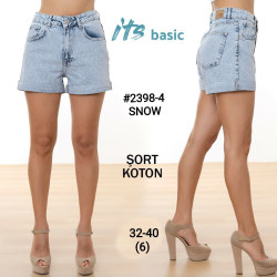 Шорты джинсовые женские ITS BASIC оптом 02657481 2398-4-13