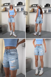 Шорти джинсові жіночі I8DENIM оптом