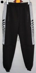 Спортивные штаны мужские на флисе (black) оптом 81253609 N22-44