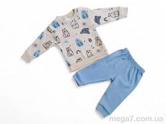 Пижама, Kids-modnik оптом 35601 блакитний реглан-штани