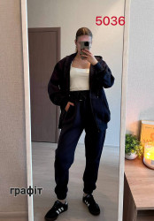 Спортивные костюмы женские на флисе БАТАЛ оптом 18620597 5036-183