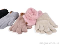 Перчатки, RuBi оптом 2518 (14см) хутро mix