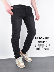 Джинсы мужские BARONJNS ПОЛУБАТАЛ оптом 39075642 9415-56
