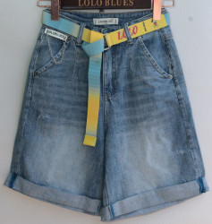 Шорты джинсовые женские LOLOBLUES оптом 68520497 DK003-36