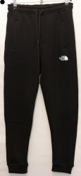 Спортивные штаны мужские на флисе (черный) оптом 35074681 227-8