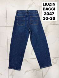 Джинсы женские БАТАЛ БАГГИ оптом 03974862 3047-14