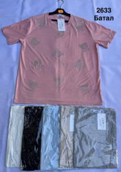 Футболки женские БАТАЛ оптом 07418653 2633-10
