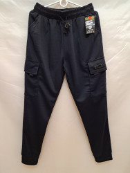 Спортивные штаны мужские БАТАЛ (dark blue) оптом 64813905 7005-20