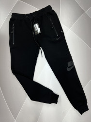 Спортивные штаны мужские на флисе (чорний) оптом 94807265 02-10