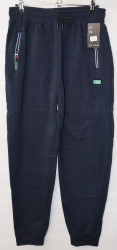 Спортивные штаны мужские БАТАЛ на флисе (dark blue) оптом 90647138 WK-2235-44