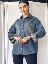 Рубашки джинсовые женские I8DENIM оптом 04925638 54-54