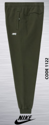 Спортивные штаны мужские БАТАЛ на флисе (хаки)  оптом 90678253 1122-25