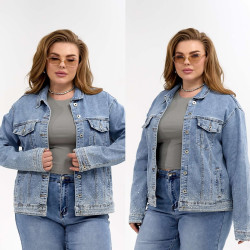 Куртки джинсовые женские БАТАЛ оптом 71925840 897-95