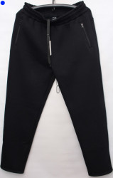 Спортивные штаны мужские БАТАЛ (dark blue) на флисе оптом 02156893 051-1