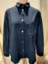 Рубашки женские БАТАЛ (черный) оптом 28467105 810-12