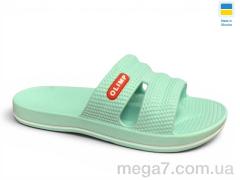 Шлепки, Rai shoes оптом L105 св.бірюзовий
