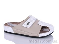Шлепки, Sali-2 оптом 10-17 беж-білий к.