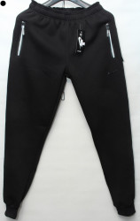 Спортивные штаны мужские на флисе (black) оптом 75489360 222-7