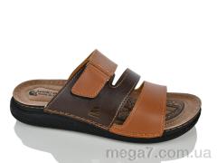 Шлепки, Lot Shoes оптом 006-2 коричневий шкіра