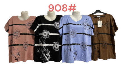 Футболки женские БАТАЛ оптом 67430925 908-111