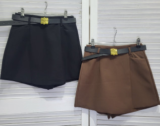 Юбки - шорты женские (чёрные) оптом 90537861 8257
