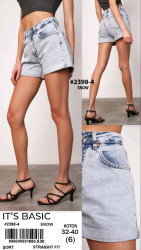 Шорты джинсовые женские ITS BASIC оптом 21578340 2398-4-14