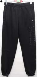 Спортивные штаны мужские на флисе (black) оптом 92785103 011-30