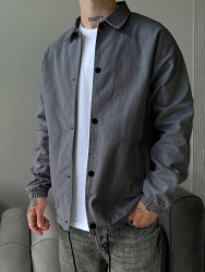 Куртки джинсовые мужские (темно-серый) оптом 45328697 123-2