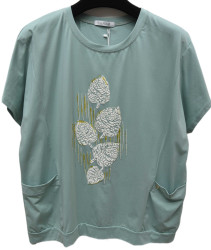 Футболки жіночі ПОЛУБАТАЛ оптом Kiss Me 