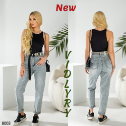 Джинсы женские МОМЫ оптом 79614283 8003-1