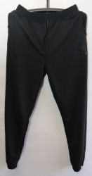 Спортивные штаны женские БАТАЛ (black) оптом 27591643 01-12