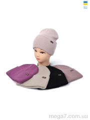 Шапка, Angelica оптом ANGELICA FM001-7 подвійна mix